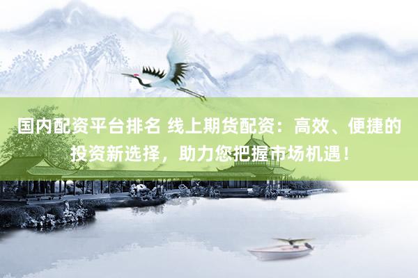 国内配资平台排名 线上期货配资：高效、便捷的投资新选择，助力您把握市场机遇！
