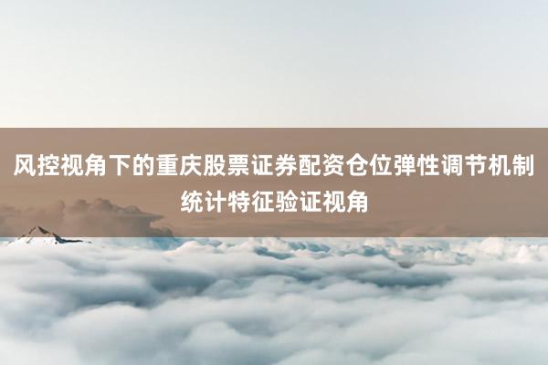 风控视角下的重庆股票证券配资仓位弹性调节机制统计特征验证视角